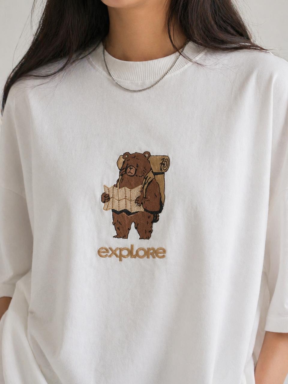 Explore Bear Oversized Tee